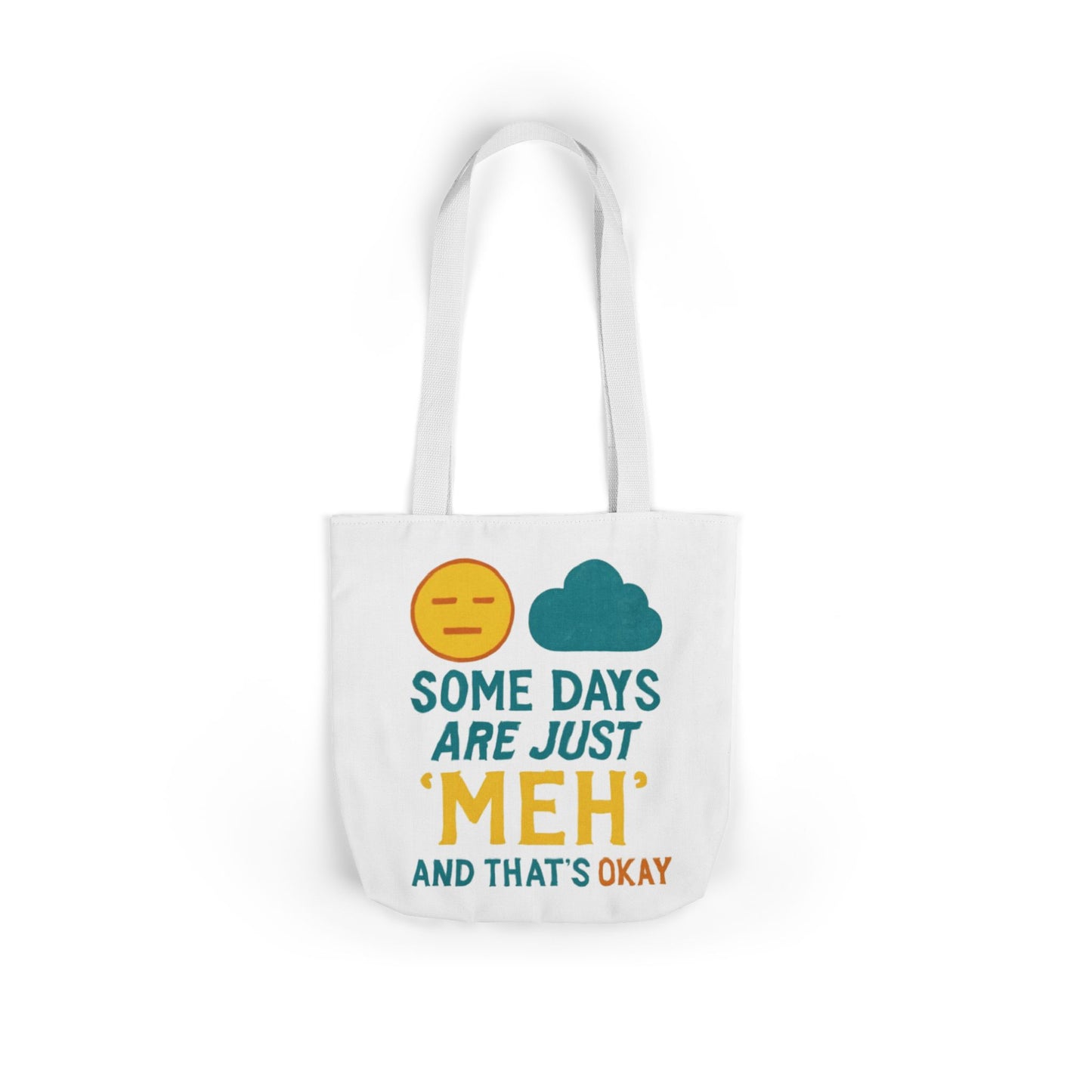 Canvas Tote Bag with 5-Color Straps, Fun Quote Tote