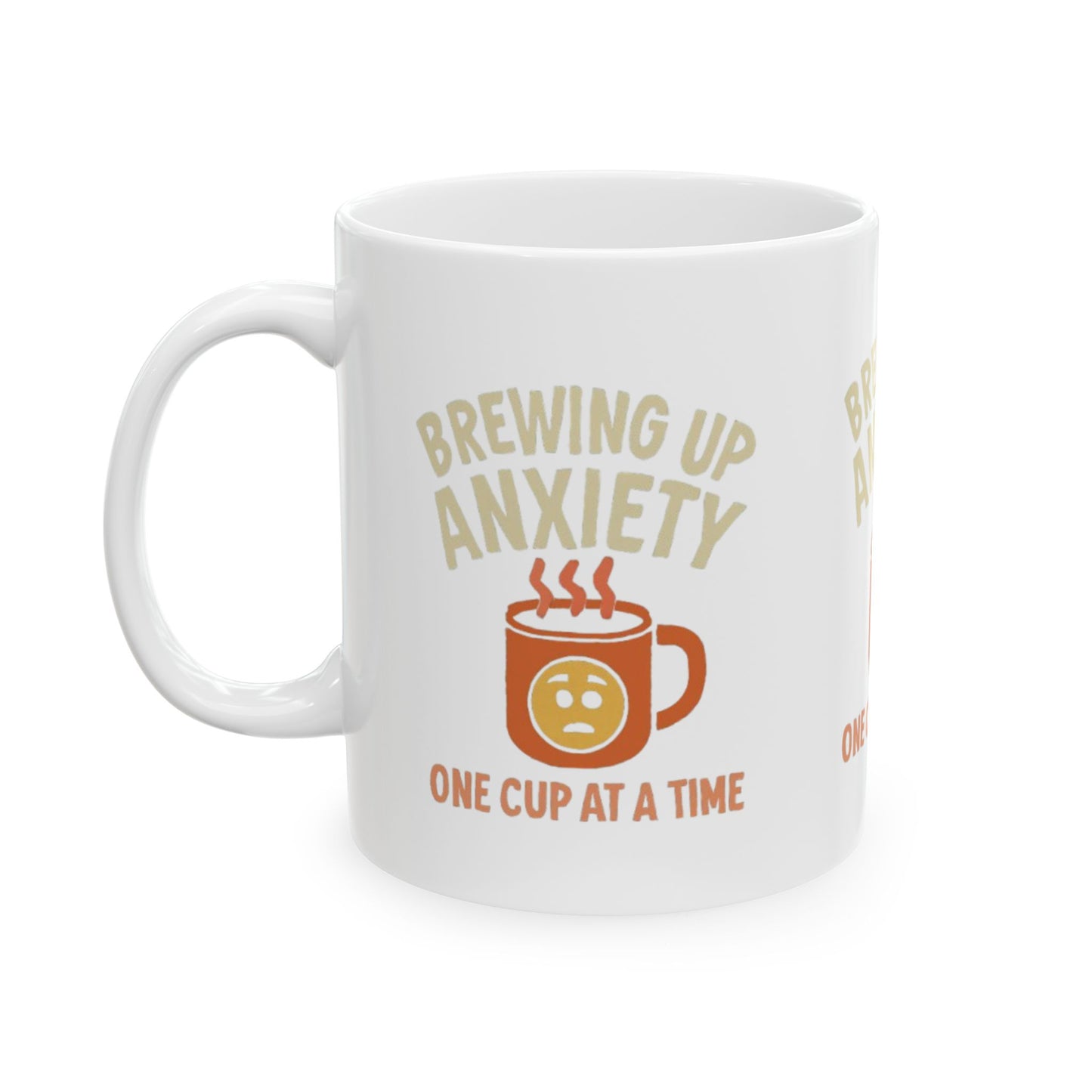 Anxiety Brewing Ceramic Mug - Perfect for Coffee Lovers, Gifts for Friends, Stress Relief