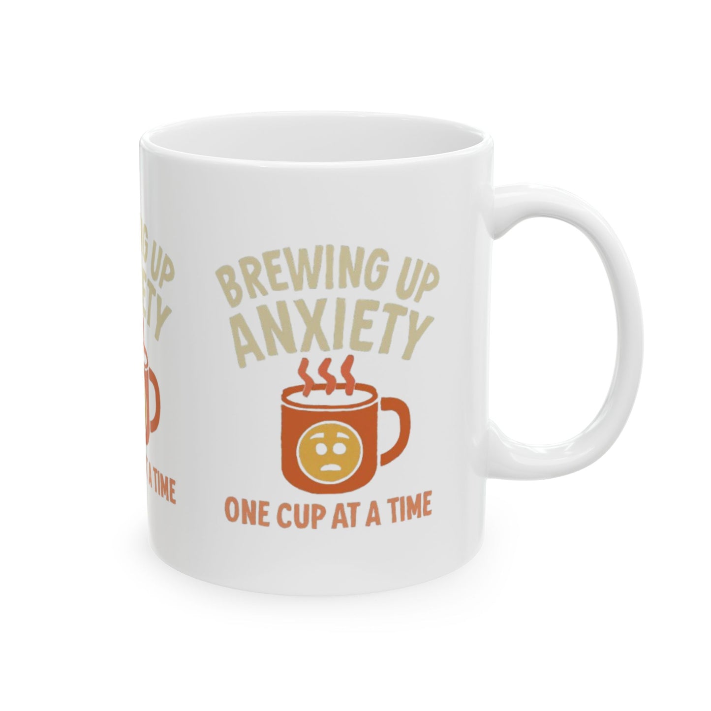 Anxiety Brewing Ceramic Mug - Perfect for Coffee Lovers, Gifts for Friends, Stress Relief